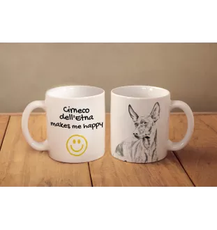 Cirneco de l'Etna, Cirneco dell'Etna - tasse avec chien, une tasse joyeuse pour les amoureux des chiens, un cadeau personnalisé de la marque Art-Dog