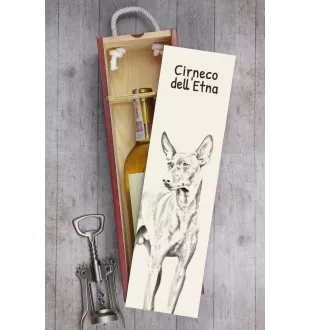 Cirneco dell'Etna pudełko na wino z psem Art-Dog
