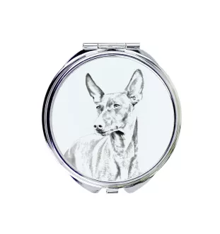 Cirneco de l'Etna, Cirneco dell'Etna - miroir de poche avec chien, miroir personnalisé pour sac à main, miroir compact avec impression de la marque Art-Dog