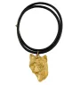 Chien chinois à crête, chien nu chinois - porte-clés et collier avec chien dans une boîte, produit plaqué or de haute qualité, marque Art-Dog