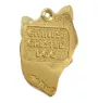 Chinesischer Schopfhund - Schlüsselanhänger und Halskette mit Hund in einer Box, vergoldetes Produkt von hoher Qualität, Marke Art-Dog
