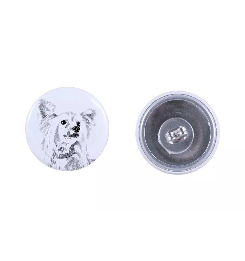 Chinesischer Schopfhund - einzigartige Hund-Ohrringe, Ihr Haustier als Schlüsselanhänger, Eigenmarke Art-Dog