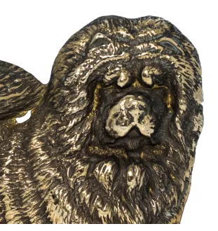Chow Chow - Haustürschild mit Hund, Messingschild mit Namen, personalisiertes Türschild mit Markennamen Art-Dog