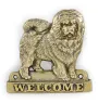 Chow Chow, Chowchow - une plaque de porte avec un chien, une plaque de bienvenue en laiton, une enseigne exceptionnelle avec l'inscription Welcome de la marque Art-Dog