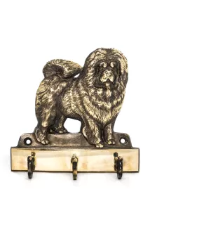 Chow Chow - key holder with a dog, brass handle for dog accessories, an elegant decoration for the hallway from the Art-Dog brand.