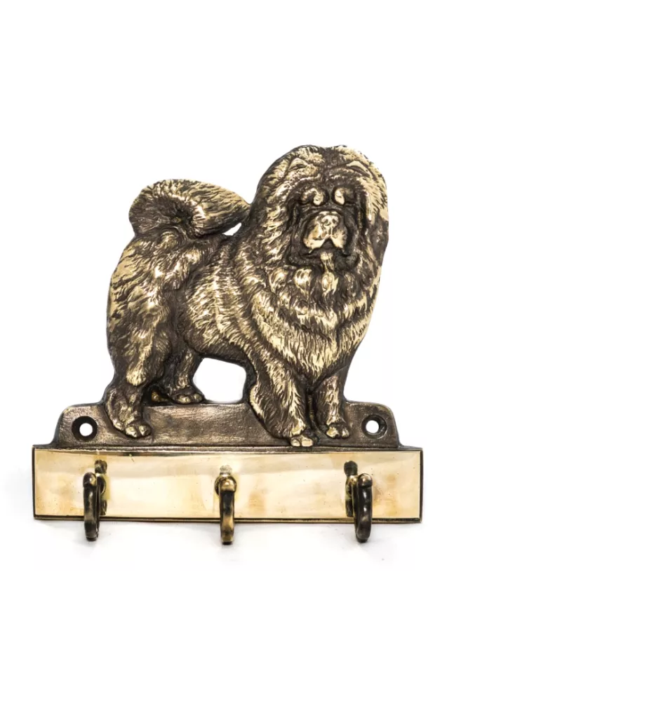 Chow Chow - key holder with a dog, brass handle for dog accessories, an elegant decoration for the hallway from the Art-Dog brand.