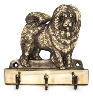 Chow Chow - key holder with a dog, brass handle for dog accessories, an elegant decoration for the hallway from the Art-Dog brand.