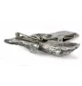 Chow Chow - brooch with a clip, holder for a start number, silver-plated dog show pin from the Art-Dog brand