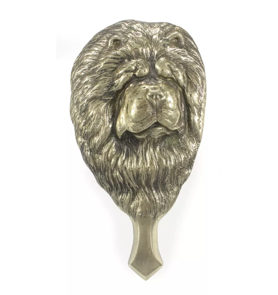 Chow Chow, Chowchow - heurtoir de porte en forme de tête de chien, heurtoir en laiton, décoration rétro de porte de la marque Art-Dog