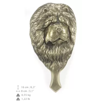 Chow Chow - door knocker in the shape of a dog's head, brass knocker, retro door decoration by Art-Dog brand