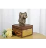 Chien chinois à crête, chien nu chinois - urne pour les cendres du chien avec une statuette, petite urne pour chien, urne personnalisée avec le buste du chien de la marque Art-Dog