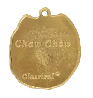 Chow Chow - Schlüsselanhänger und Halskette mit Hund in einer Box, vergoldetes Produkt von hoher Qualität, Marke Art-Dog