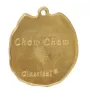 Chow Chow, Chowchow - porte-clés et collier avec chien dans une boîte, produit plaqué or de haute qualité, marque Art-Dog