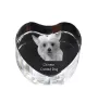 Chien chinois à crête, chien nu chinois - une photo de chien dans un cristal, un cœur en cristal, un cadre photo exceptionnel de la marque Art-Dog