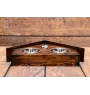 Chinese Crested Dog, Puff - wooden stand with bowls for a dog, decorative dog bowls, a gift for adopting a dog from the Art-Dog brand