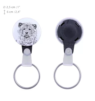 Chow Chow - keychain with a dog portrait, pendant with the brand's own Art-Dog graphics