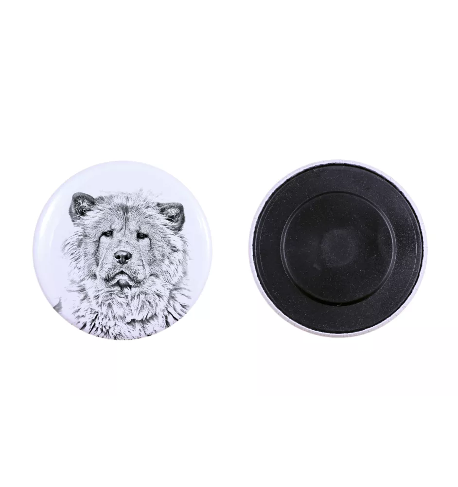 Chow Chow, Chowchow - aimant avec un œil de chien, exceptionnellement léger, aimant puissant, produit fabriqué à la main par la marque Art-Dog