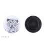 Chow Chow Magnet mit einem Hundepfotenabdruck, außergewöhnlich leicht, starker Magnet, handgefertigtes Produkt der Marke Art-Dog