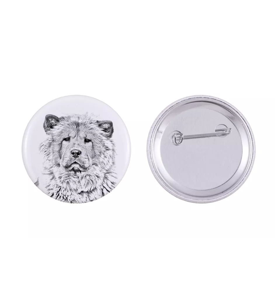 Chow Chow przypinka z psem duża Art-Dog