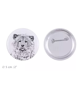Chow Chow - pin with your dog, add your own photo, Art-Dog brand