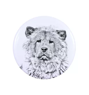 Chow Chow - pin with your dog, add your own photo, Art-Dog brand