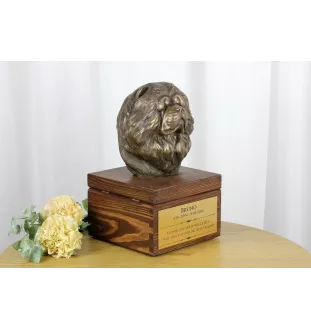 Chow Chow - urn for dog ashes with a statuette, small urn for a dog, personalized urn with a bust of a dog by Art-Dog brand