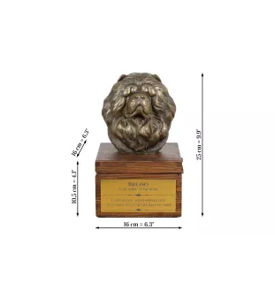 Chow Chow - urn for dog ashes with a statuette, small urn for a dog, personalized urn with a bust of a dog by Art-Dog brand