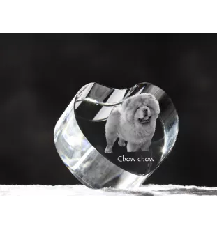 Chow Chow, Chowchow - une photo de chien dans un cristal, un cœur en cristal, un cadre photo exceptionnel de la marque Art-Dog