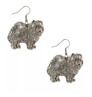 Chow Chow kolczyki posrebrzane z psem Art-Dog