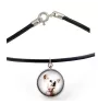 Chien chinois à crête, chien nu chinois - collier dans une boîte, élégant bijou, pendentif de la marque Art-Dog