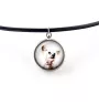 Chinese Crested Dog, Puff - necklace in a box, elegant decoration, pendant from the Art-Dog brand