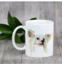 Chinesischer Schopfhund - Becher mit einem Bild und dem Schriftzug geometrischer Hund Art-Dog