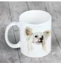 Chinesischer Schopfhund - Becher mit einem Bild und dem Schriftzug geometrischer Hund Art-Dog