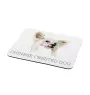 Chinese Crested Dog, Puff - geometric mouse pad with a picture and text by Art-Dog