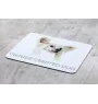 Chinesischer Schopfhund - geometrisches Mauspad mit Bild und Aufschrift von Art-Dog