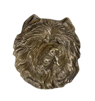 Chow Chow - Flachrelief eines Hundes, kleiner Dekor, realistische Plakette mit Hund von der Marke Art-Dog