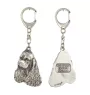 Clumber Spaniel - Silver-plated key ring with dog, handbag decoration, backpack pendant by Art-Dog brand