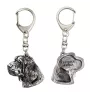 Clumber Spaniel I - Versilberter Schlüsselanhänger mit Hund, Handtaschen-Dekoration, Rucksack-Anhänger der Marke Art-Dog