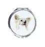 Chinese Crested Dog, Puff - mirror with a geometric design and the brand name Art-Dog