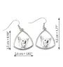 Chinese Crested Dog, Puff - dog earrings, hanging earrings with a picture, personalized jewelry with Art-Dog brand print