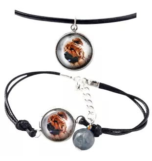 Chow Chow, Chowchow - ensemble de bijoux avec votre photo, ensemble fait à la main, bracelet et collier de la marque Art.-Dog