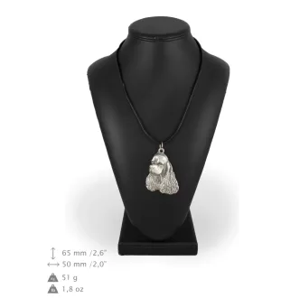 Clumber Spaniel - Collier de chien dans une boîte cadeau, médaillon argenté pour fan de chien, pendentif remarquable de la marque Art-Dog
