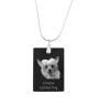 Chinese Crested Dog, Puff - Crystal pendant with dog, silver necklace with photo, personalised pendant by Art-Dog brand