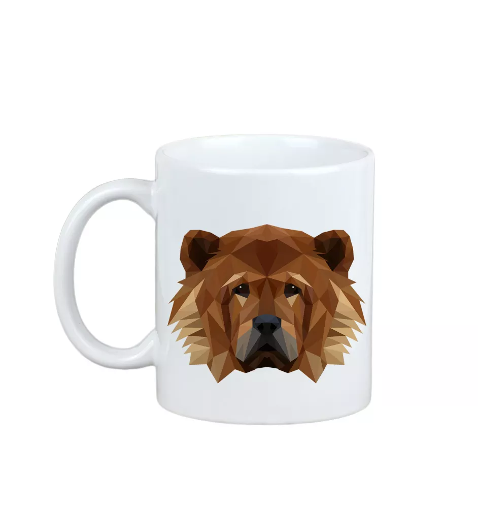 Chow Chow - Becher mit einem Bild und dem Schriftzug geometrischer Hund Art-Dog