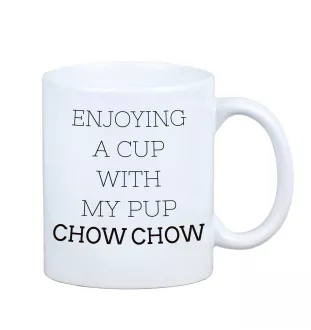 Chow Chow, Chowchow - tasse avec une photo et un motif de chien géométrique Art-Dog