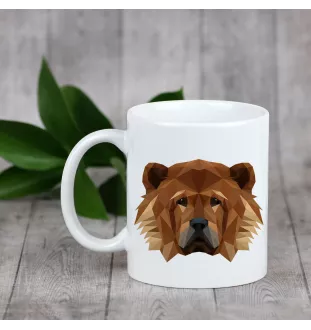 Chow Chow - cup with a geometric dog image and the inscription Art-Dog