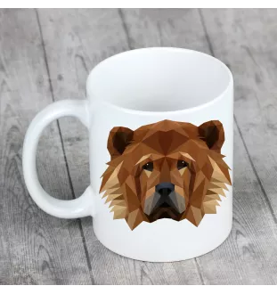 Chow Chow - Becher mit einem Bild und dem Schriftzug geometrischer Hund Art-Dog