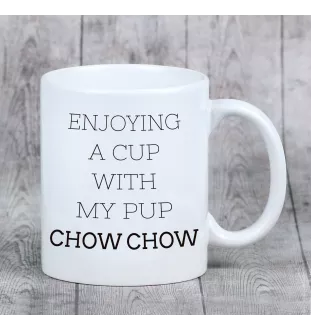 Chow Chow, Chowchow - tasse avec une photo et un motif de chien géométrique Art-Dog