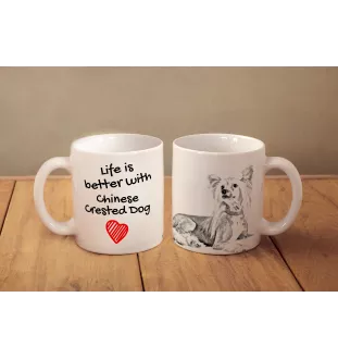Grzywacz Chiński kubek z psem life is better Art-Dog