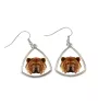 Chow Chow - earrings with a picture and the inscription geometric dog Art-Dog